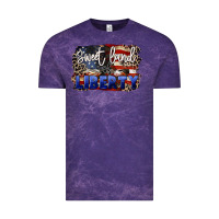 Cloud Purple Sweet land of liberty 4th of july Vintage Tee - CowGirlArtShop