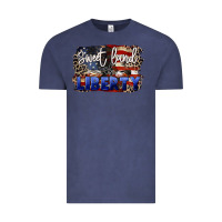 Vintage Denim Sweet land of liberty 4th of july Vintage Tee - CowGirlArtShop
