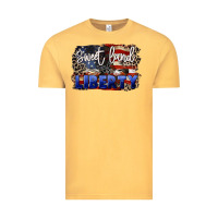 Vintage Mustard Sweet land of liberty 4th of july Vintage Tee - CowGirlArtShop
