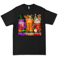 Black hallothanksmas coffee cups Premium Tee - texasbilliewilder