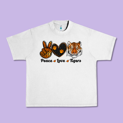 Peace Love Tigers Urban Heavy Tee Designed By Ranaportraitstore