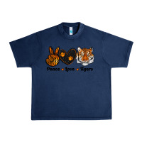 Navy peace love tigers Urban Heavy Tee - RanaPortraitStore