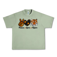 Oil Green peace love tigers Urban Heavy Tee - RanaPortraitStore