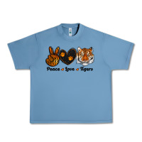 Pebble Blue peace love tigers Urban Heavy Tee - RanaPortraitStore