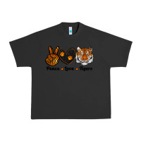 Pigment Black peace love tigers Urban Heavy Tee - RanaPortraitStore