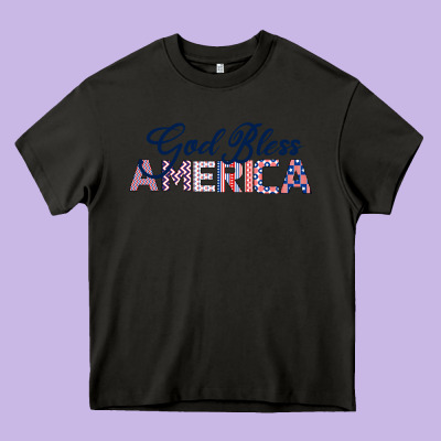 God Bless America Heavy Core Tee Designed By Bettercallsaul