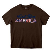 Chocolate Brown God Bless America Heavy Core Tee - Bettercallsaul