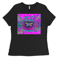 Black just a girl who loves dragonfiles Ladies Tee - TumblerDesignByShophia