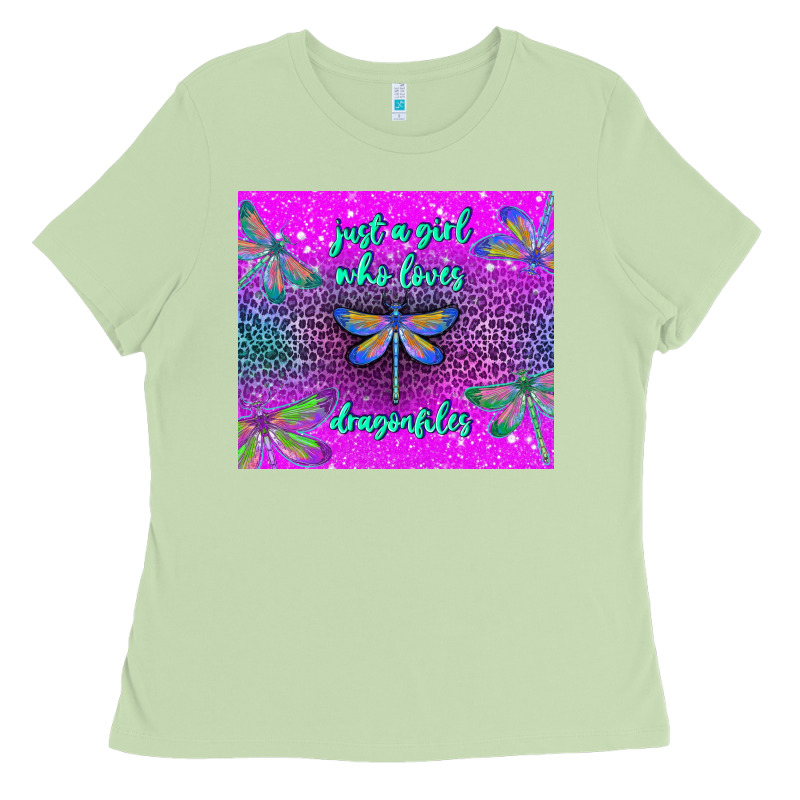 Just A Girl Who Loves Dragonfiles Ladies Tee by TumblerDesignByShophia | Teevron