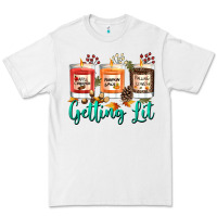 White Candles with Fall Getting Lit Premium Tee - texasbilliewilder