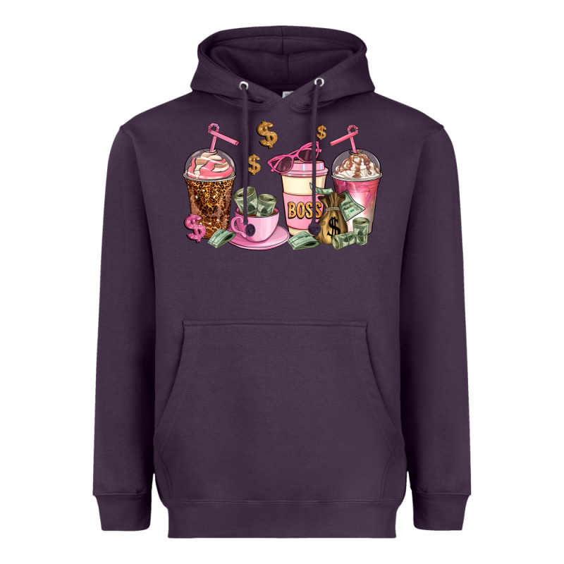 Boss Lady Coffee Cups Heavyweight Hoodie by AdoDesignShop | Teevron