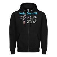 Black holy cow i'm one Zipper Hoodie - BarkalooDesign