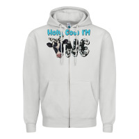 Dove Grey holy cow i'm one Zipper Hoodie - BarkalooDesign