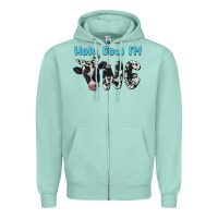 Seafoam holy cow i'm one Zipper Hoodie - BarkalooDesign