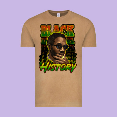 Black History Afro Man Vintage Tee Designed By Howdyjamesfarm