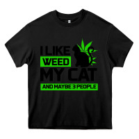 Black Cat Weed I Like My Cat Gift Heavy Core Tee - Bettercallsaul