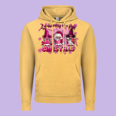 I'm Dreaming Of A Pink Christmas Vintage Hoodie Designed By Fadigitalartstudio