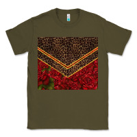 Army Green red roses with leopard Classic Tee - TumblerDesignByShophia