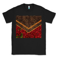 Black red roses with leopard Classic Tee - TumblerDesignByShophia