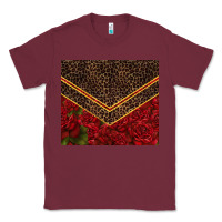 Burgundy red roses with leopard Classic Tee - TumblerDesignByShophia