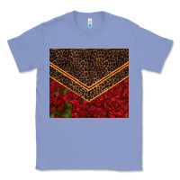 Colony Blue red roses with leopard Classic Tee - TumblerDesignByShophia