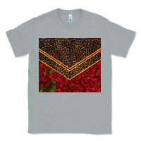 Heather Grey red roses with leopard Classic Tee - TumblerDesignByShophia