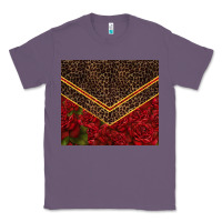 Lavender red roses with leopard Classic Tee - TumblerDesignByShophia