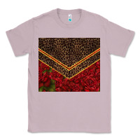 Lilac red roses with leopard Classic Tee - TumblerDesignByShophia