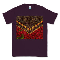 Plum red roses with leopard Classic Tee - TumblerDesignByShophia