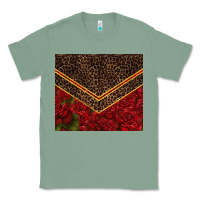 Sage red roses with leopard Classic Tee - TumblerDesignByShophia
