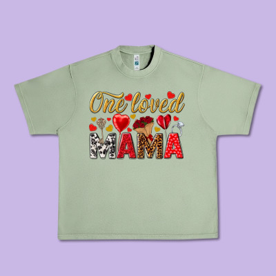One Loved Mama Valentines Day Urban Heavy Tee Designed By Howdyjamesfarm