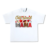 White One loved mama valentines day Urban Heavy Tee - HowdyJamesFarm