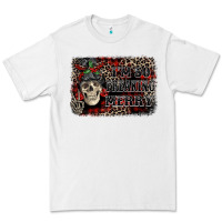 White I'm so freaking merry skeleton messy bun Premium Tee - NancyCooperArtShop