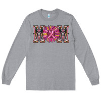 Heather Grey cancer sunflower mom Long Sleeve Tee - RanaPortraitStore
