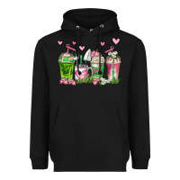 Black botanic coffee cups Heavyweight Hoodie - AdoDesignShop