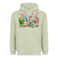 Matcha botanic coffee cups Heavyweight Hoodie - AdoDesignShop