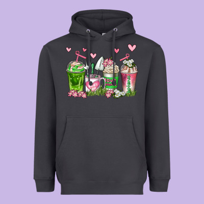 Botanic Coffee Cups Heavyweight Hoodie Designed By Adodesignshop