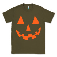 Army Green Halloween Pumpkin Face Gift Creepy Spooky Horror Classic Tee - maiPhamDesign