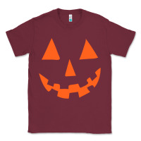 Burgundy Halloween Pumpkin Face Gift Creepy Spooky Horror Classic Tee - maiPhamDesign