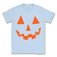 Dusty Blue Halloween Pumpkin Face Gift Creepy Spooky Horror Classic Tee - maiPhamDesign