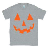 Heather Grey Halloween Pumpkin Face Gift Creepy Spooky Horror Classic Tee - maiPhamDesign