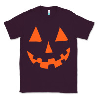 Plum Halloween Pumpkin Face Gift Creepy Spooky Horror Classic Tee - maiPhamDesign