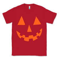 Red Halloween Pumpkin Face Gift Creepy Spooky Horror Classic Tee - maiPhamDesign