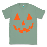 Sage Halloween Pumpkin Face Gift Creepy Spooky Horror Classic Tee - maiPhamDesign
