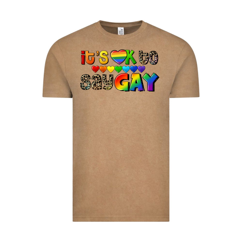 It's Okay To Say Gay Pride Vintage Tee by CowGirlArtShop | Teevron