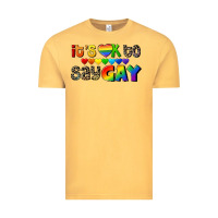 Vintage Mustard It's okay to say Gay pride Vintage Tee - CowGirlArtShop