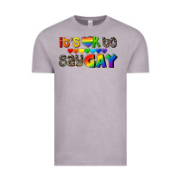 Vintage Zinc It's okay to say Gay pride Vintage Tee - CowGirlArtShop