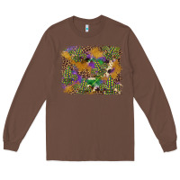 Chestnut mardi gras plaid purple glitter background Long Sleeve Tee - FaDigitalArtStudio