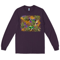 Plum mardi gras plaid purple glitter background Long Sleeve Tee - FaDigitalArtStudio