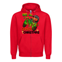 Red ho ho ho gamer Christmas Zipper Hoodie - BarkalooDesign